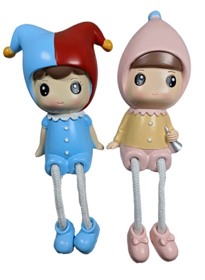 BHOOLU&GOOLU Resin Made Hanging Leg Doll Showpiece - Style10 - Image 1